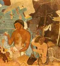 A PAINTING AT BAGH CAVE